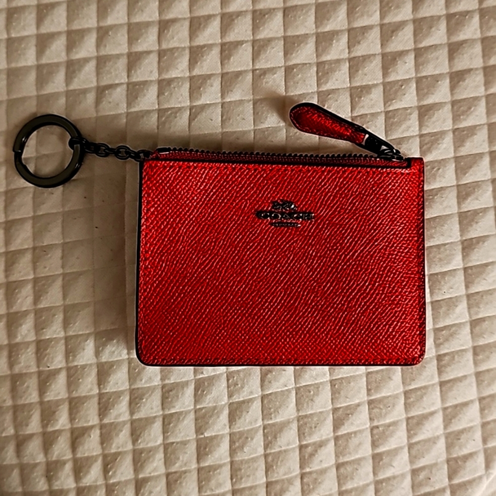 EUC Coach card wallet with zip